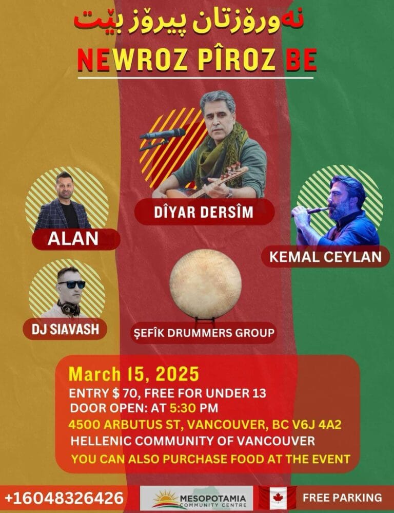 March 15 – Newroz Kurdish Concert